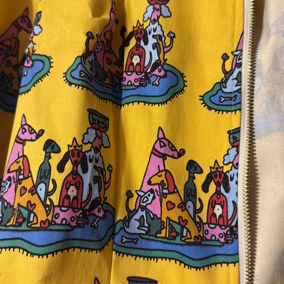 Nooworks Yellow and Blue Graphic Dog Party Jacket - Picture 3 of 6
